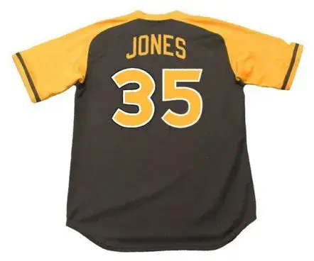 RANDY JONES San Diego Padres 1979 Away Majestic Baseball Throwback Jersey