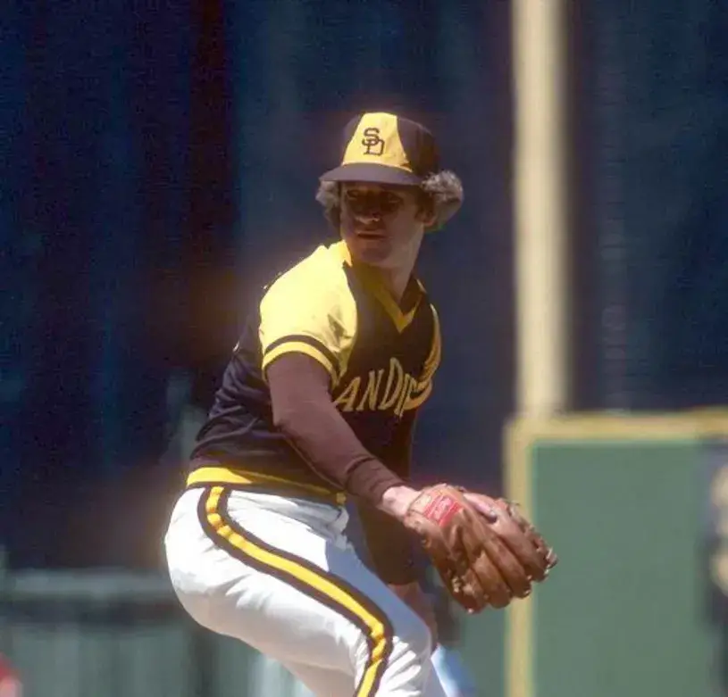 RANDY JONES San Diego Padres 1979 Away Majestic Baseball Throwback Jersey 