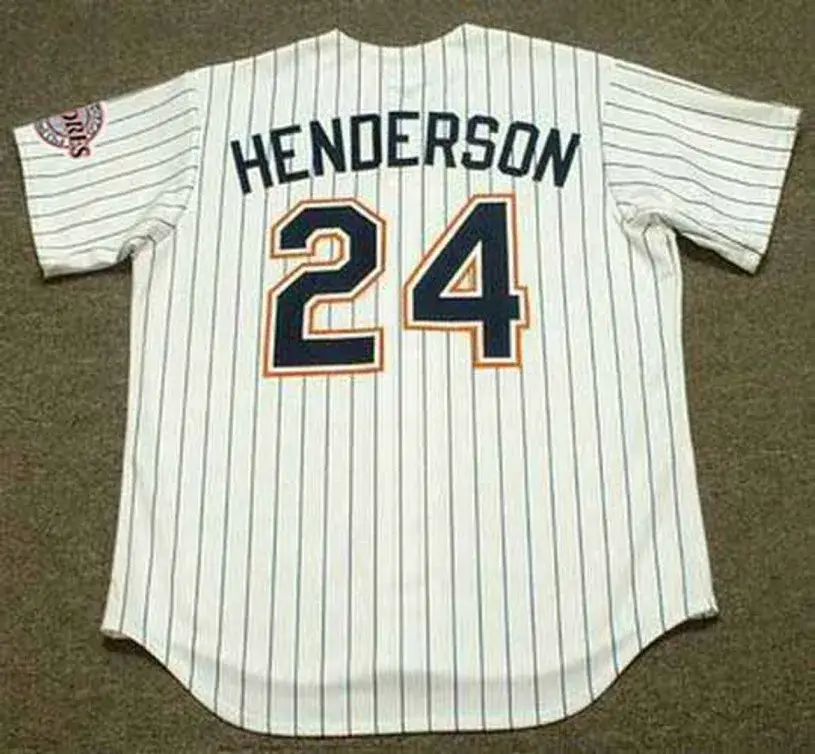 RICKEY HENDERSON San Diego Padres 1996 Home Majestic Throwback Baseball Jersey 