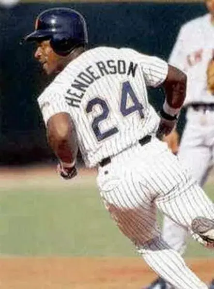 RICKEY HENDERSON San Diego Padres 1996 Home Majestic Throwback Baseball Jersey 