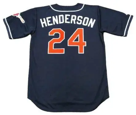 RICKEY HENDERSON San Diego Padres 1997 Alternate Majestic Baseball Throwback Jersey 