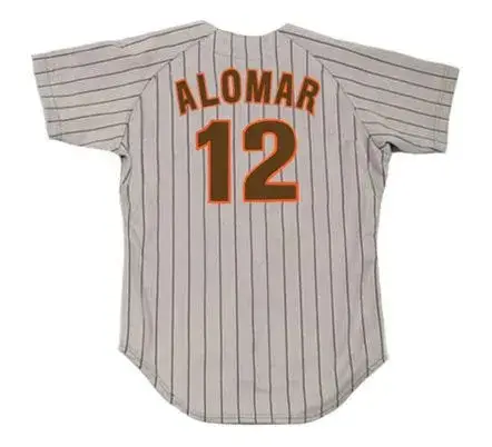 ROBERTO ALOMAR San Diego Padres 1989 Away Majestic Throwback Baseball Jersey