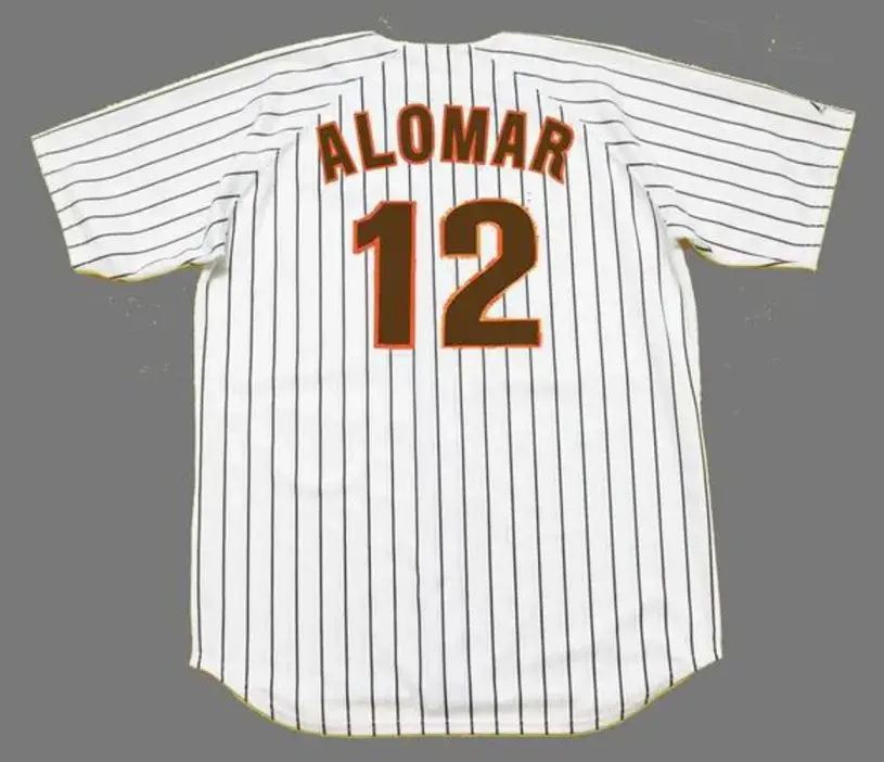 ROBERTO ALOMAR San Diego Padres 1989 Home Majestic Throwback Baseball Jersey 