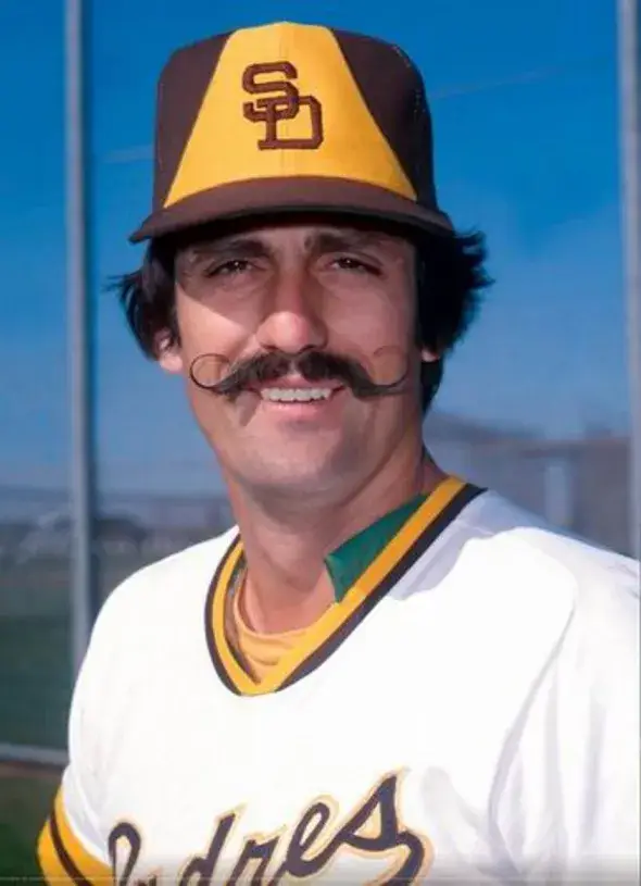 ROLLIE FINGERS San Diego Padres 1970’s Majestic Cooperstown Home Baseball Jersey 