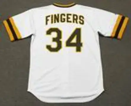 ROLLIE FINGERS San Diego Padres 1970’s Majestic Cooperstown Home Baseball Jersey 