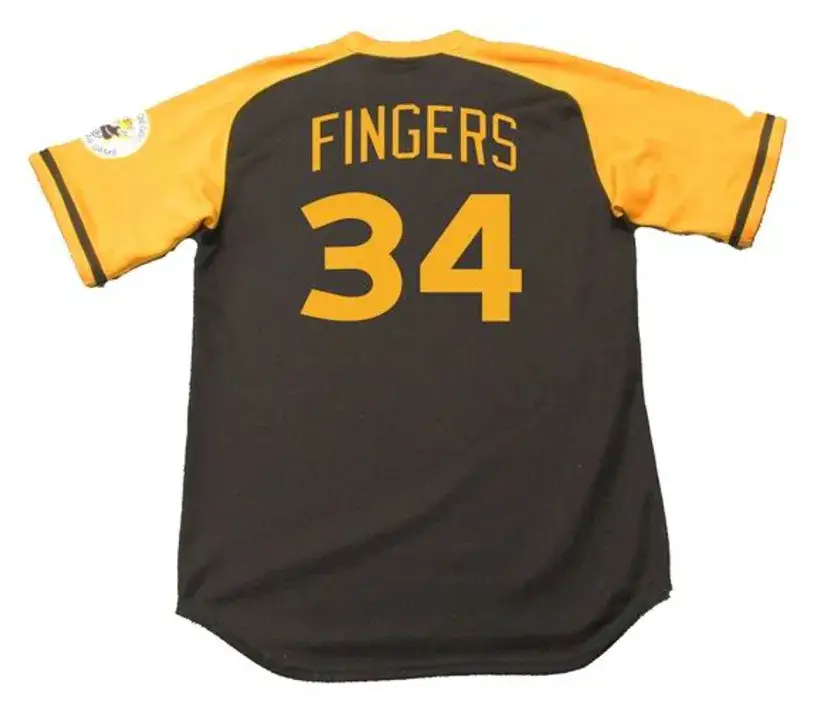 ROLLIE FINGERS San Diego Padres 1978 Majestic Cooperstown Away Baseball Jersey 