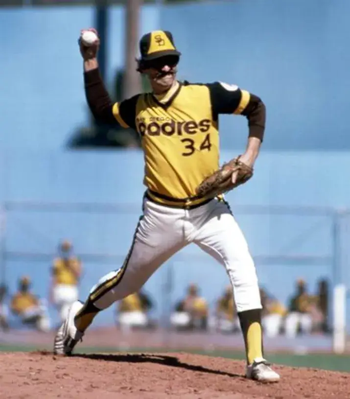 ROLLIE FINGERS San Diego Padres 1978 Majestic Cooperstown Away Baseball Jersey 