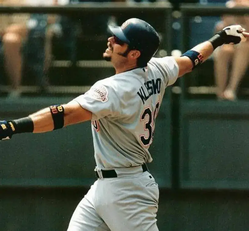 RYAN KLESKO San Diego Padres 2001 Away Majestic Baseball Throwback Jersey 