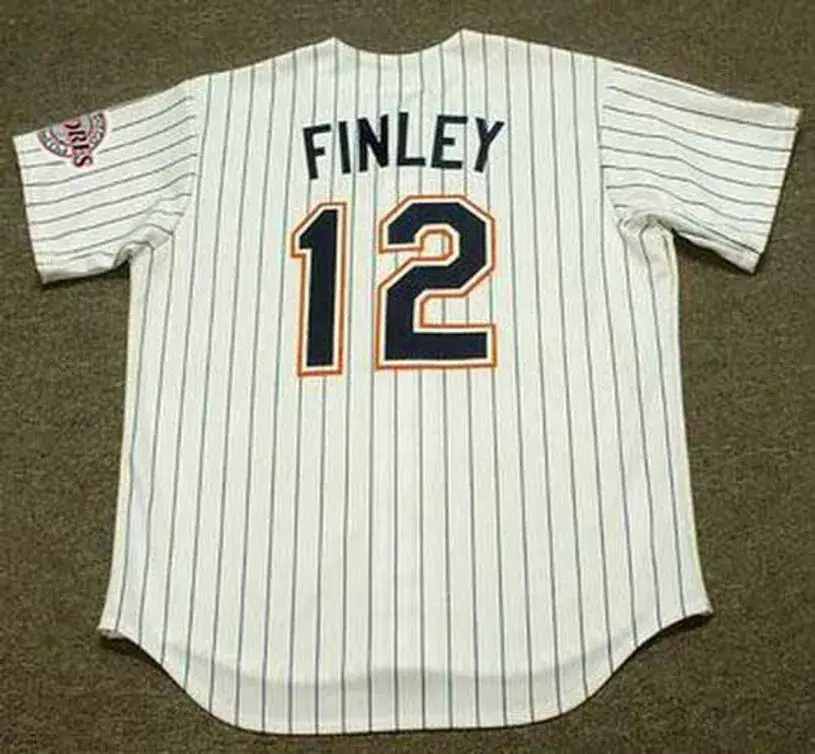 STEVE FINLEY San Diego Padres 1996 Home Majestic Throwback Baseball Jersey 