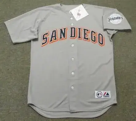 STEVE FINLEY San Diego Padres 1998 Away Majestic Baseball Throwback Jersey