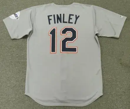 STEVE FINLEY San Diego Padres 1998 Away Majestic Baseball Throwback Jersey 