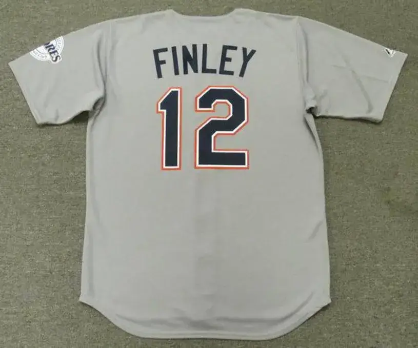 STEVE FINLEY San Diego Padres 1998 Away Majestic Baseball Throwback Jersey 