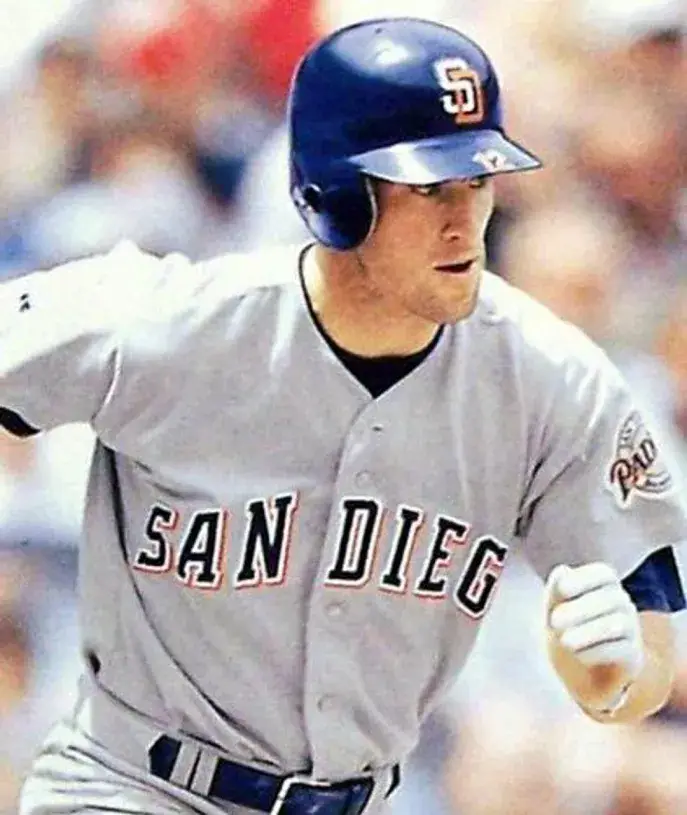 STEVE FINLEY San Diego Padres 1998 Away Majestic Baseball Throwback Jersey 