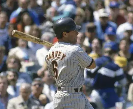 STEVE GARVEY San Diego Padres 1986 Away Majestic Throwback Baseball Jersey 