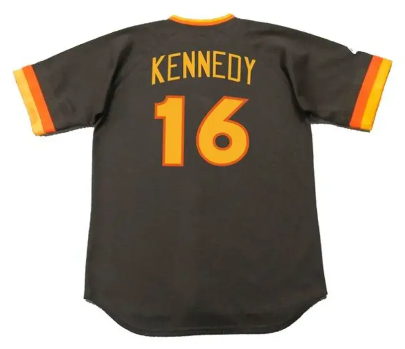 TERRY KENNEDY San Diego Padres 1984 Majestic Cooperstown Away Baseball Jersey 