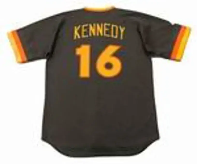 TERRY KENNEDY San Diego Padres 1984 Majestic Cooperstown Away Baseball Jersey 