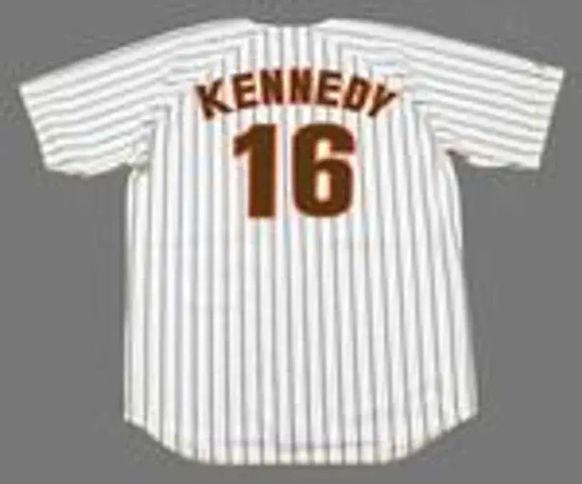 TERRY KENNEDY San Diego Padres 1986 Majestic Cooperstown Throwback Home Jersey 