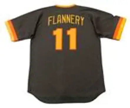 TIM FLANNERY San Diego Padres 1984 Majestic Cooperstown Away Baseball Jersey 