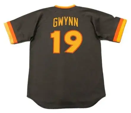 TONY GWYNN San Diego Padres 1984 Majestic Throwback Away Baseball Jersey 