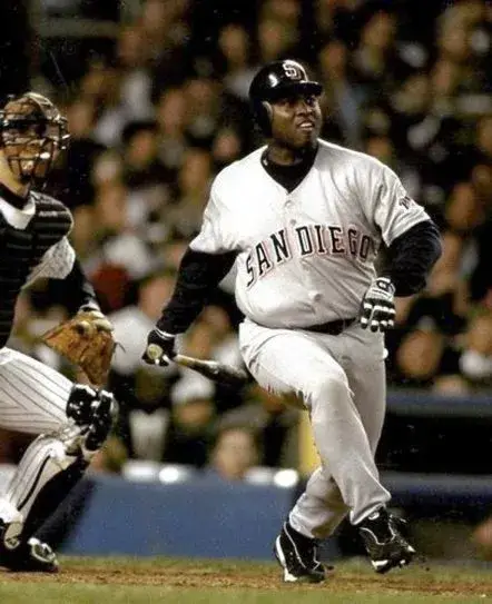 TONY GWYNN San Diego Padres 1997 Away Majestic Baseball Throwback Jersey 