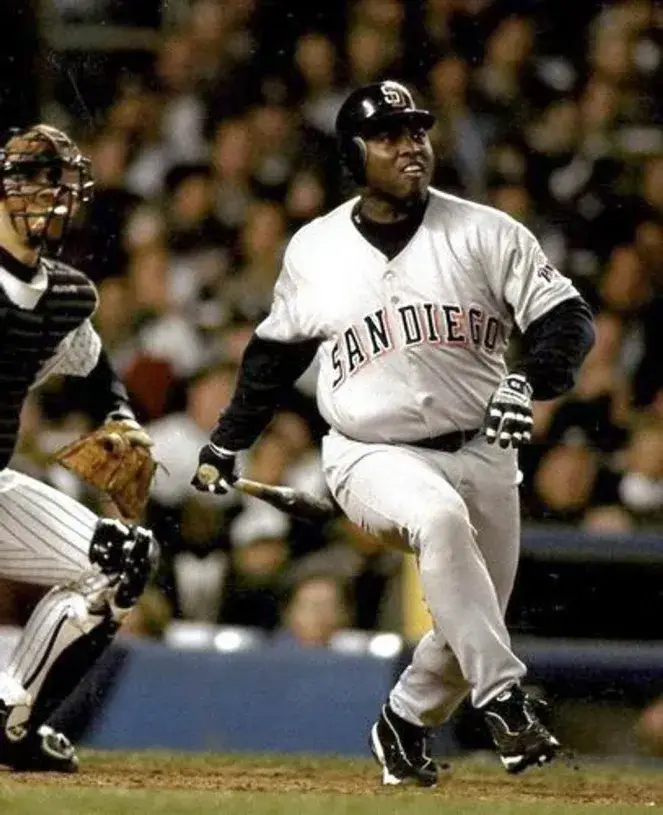 TONY GWYNN San Diego Padres 1997 Away Majestic Baseball Throwback Jersey 