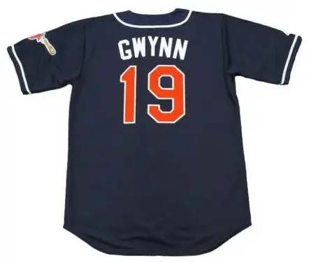 TONY GWYNN San Diego Padres 1997 Majestic Throwback Alternate Baseball Jersey 