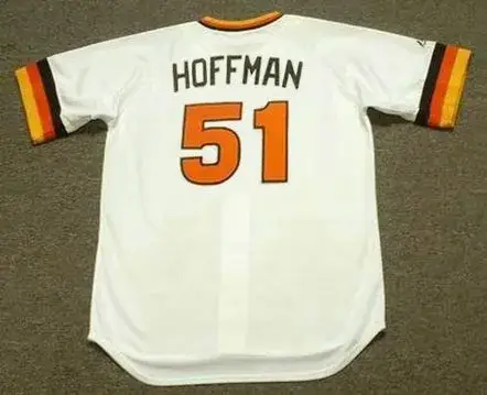 TREVOR HOFFMAN San Diego Padres 1980’s Home Majestic  Throwback  Baseball Jersey 