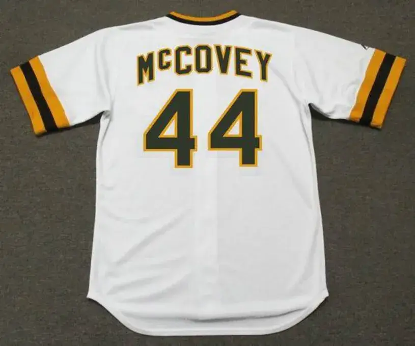 WILLIE McCOVEY San Diego Padres 1974 Majestic Cooperstown Home Baseball Jersey 
