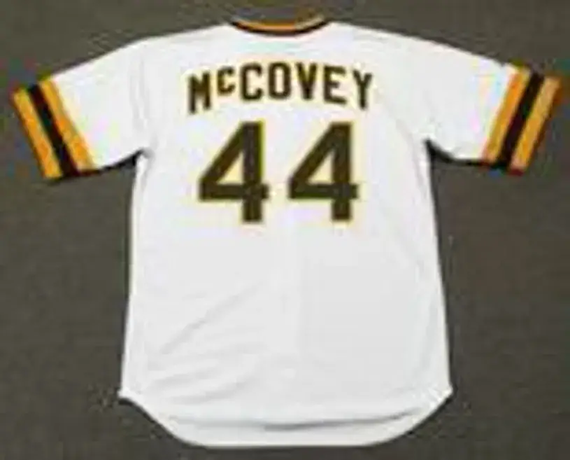 WILLIE McCOVEY San Diego Padres 1974 Majestic Cooperstown Home Baseball Jersey 