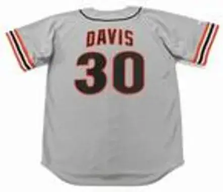 CHILI DAVIS San Francisco Giants 1984 Majestic Cooperstown Away Baseball Jersey 