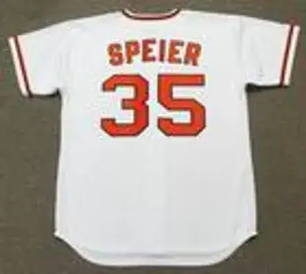 CHRIS SPEIER San Francisco Giants 1973 Majestic Cooperstown Home Baseball Jersey 