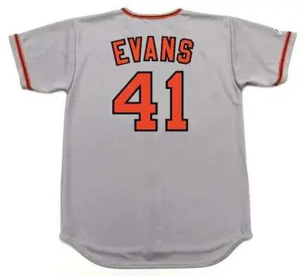 DARRELL EVANS San Francisco Giants 1976 Majestic Cooperstown Away Baseball Jersey 