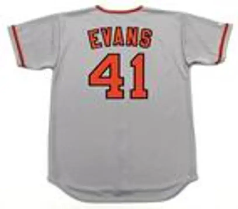 DARRELL EVANS San Francisco Giants 1976 Majestic Cooperstown Away Baseball Jersey 