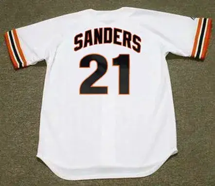 DEION SANDERS San Francisco Giants 1990’s Majestic Throwback Home Baseball Jersey 