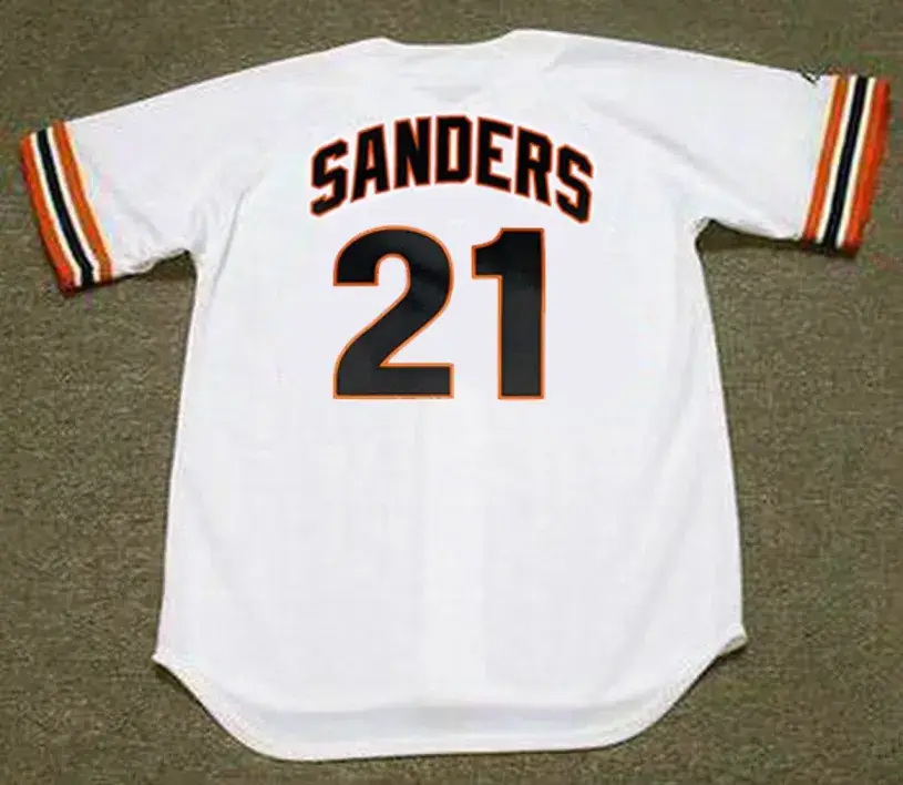DEION SANDERS San Francisco Giants 1990’s Majestic Throwback Home Baseball Jersey 