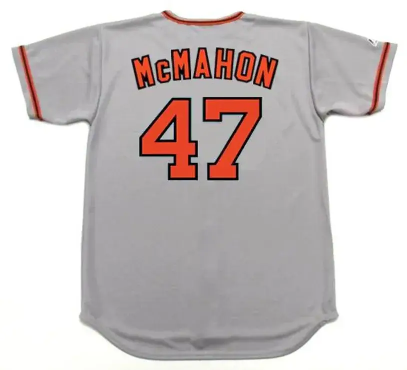 DON McMAHON San Francisco Giants 1973 Majestic Cooperstown Away Baseball Jersey 