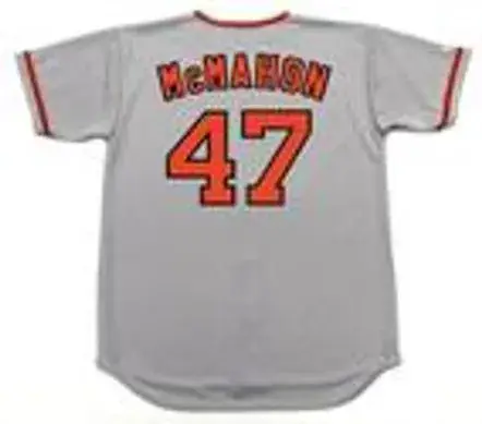 DON McMAHON San Francisco Giants 1973 Majestic Cooperstown Away Baseball Jersey 