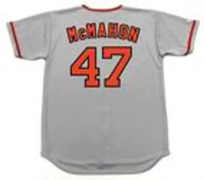 DON McMAHON San Francisco Giants 1973 Majestic Cooperstown Away Baseball Jersey 