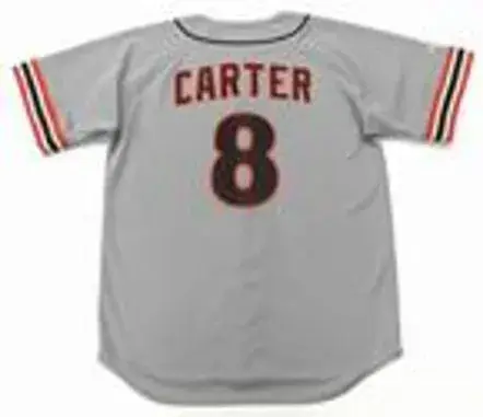 GARY CARTER San Francisco Giants 1990 Majestic Cooperstown Away Baseball Jersey 