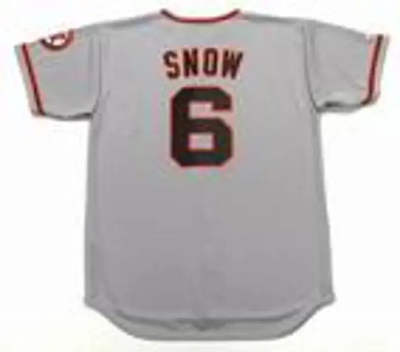 J.T. SNOW San Francisco Giants 2002 Away Majestic Baseball Throwback Jersey 