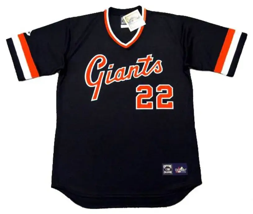 JACK CLARK San Francisco Giants 1982 Away Majestic Baseball Throwback Jersey