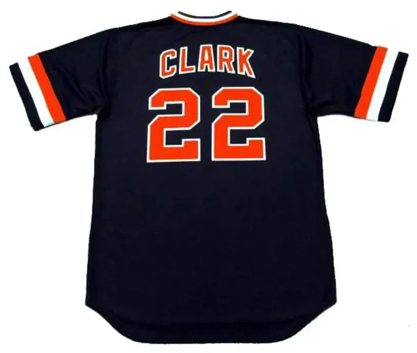JACK CLARK San Francisco Giants 1982 Away Majestic Baseball Throwback Jersey 