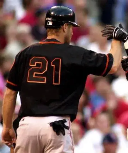 JEFF KENT San Francisco Giants 2001 Majestic Throwback Baseball Jersey 