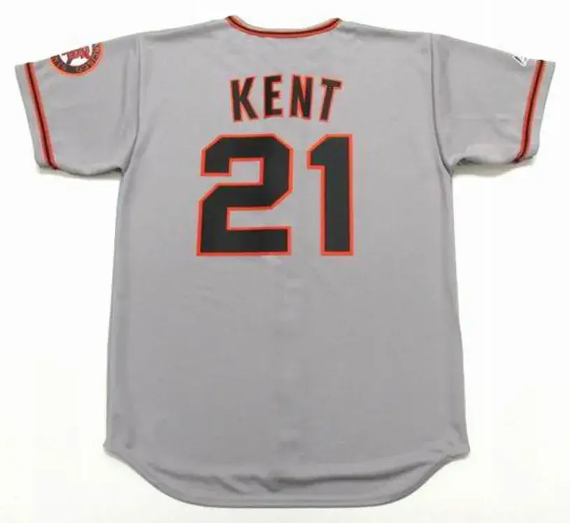 JEFF KENT San Francisco Giants 2002 Majestic Throwback Away Baseball Jersey 
