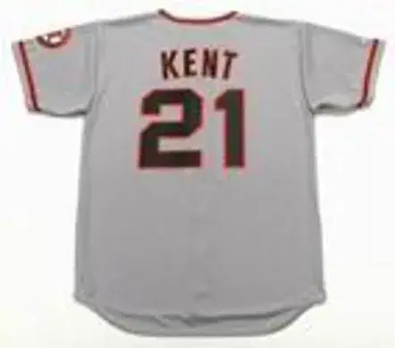 JEFF KENT San Francisco Giants 2002 Majestic Throwback Away Baseball Jersey 