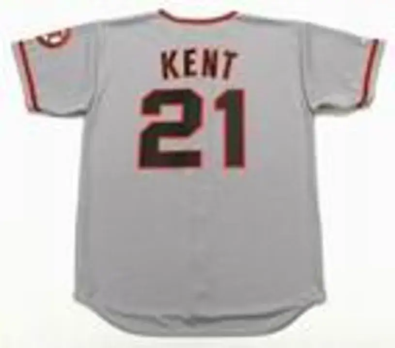 JEFF KENT San Francisco Giants 2002 Majestic Throwback Away Baseball Jersey 