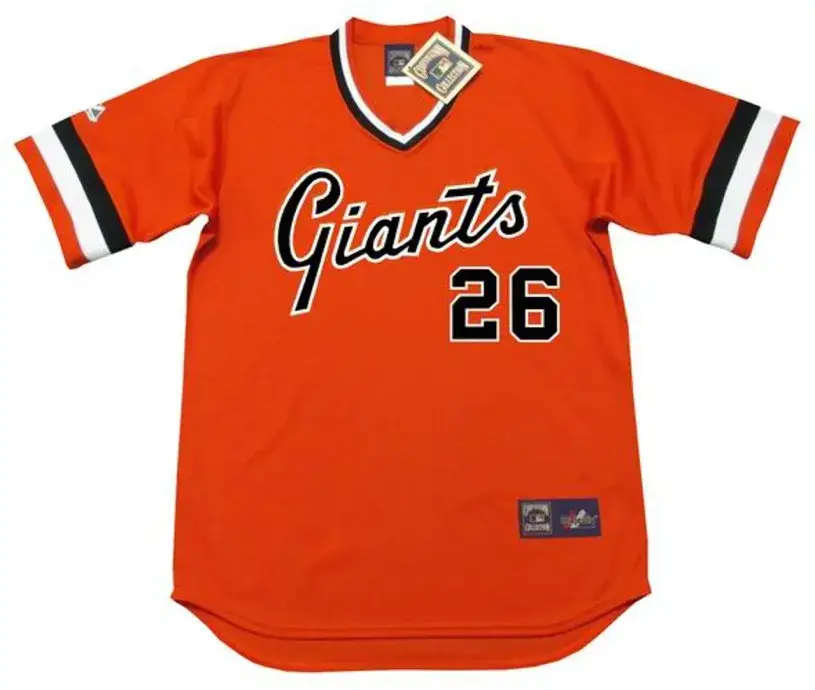 JEFFREY LEONARD San Francisco Giants 1982 Majestic Cooperstown Alternate Jersey