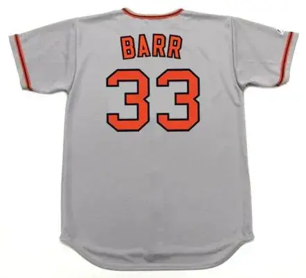JIM BARR San Francisco Giants 1973 Majestic Cooperstown Away Baseball Jersey 
