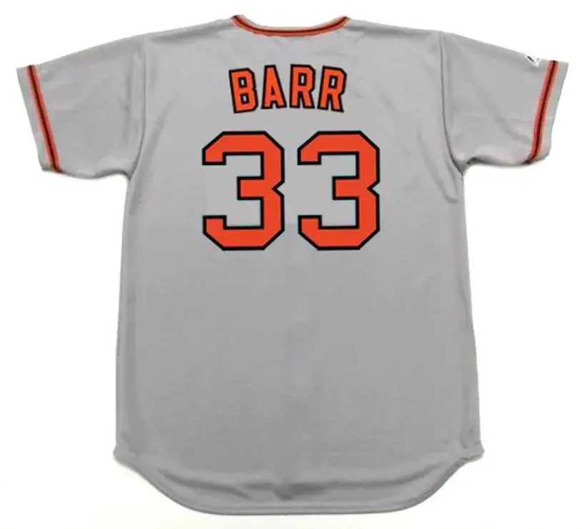 JIM BARR San Francisco Giants 1973 Majestic Cooperstown Away Baseball Jersey 
