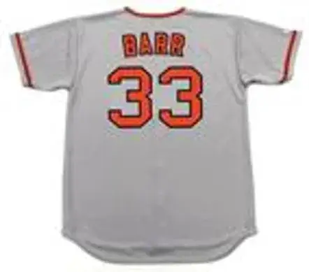 JIM BARR San Francisco Giants 1973 Majestic Cooperstown Away Baseball Jersey 
